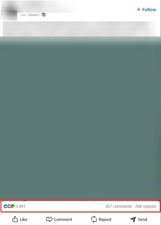 obter estatísticas do linkedin