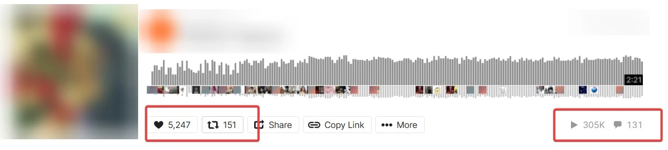 obter estatísticas do soundcloud